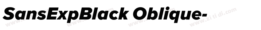 SansExpBlack Oblique字体转换